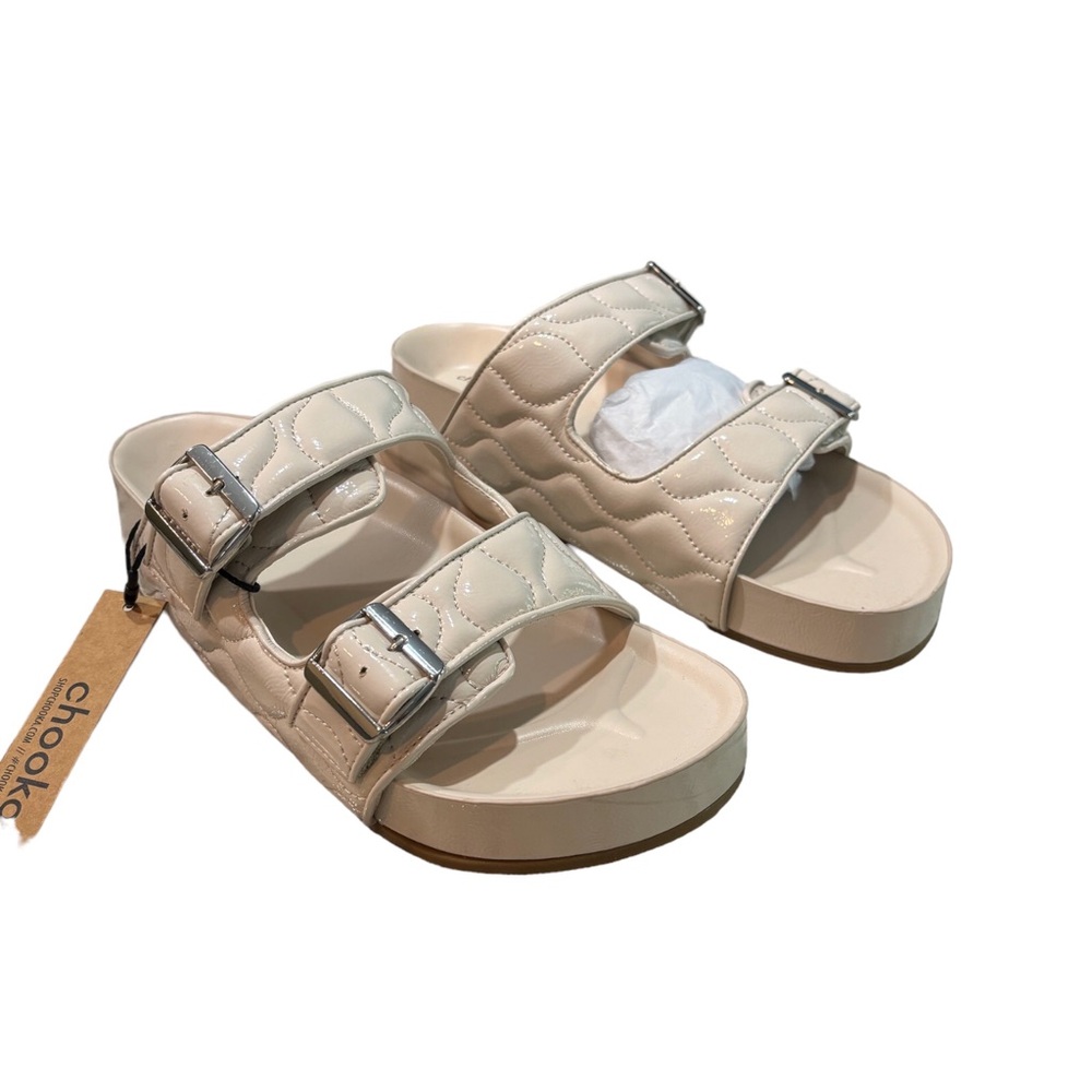 Choo ka Ava Double Buckle Platform Sandal. Size 11 NIB